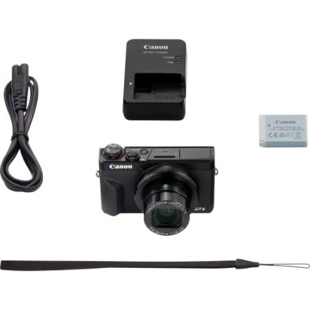 Canon PowerShot G7 X Mark III (czarny) - kompaktowy aparat cyfrowy dla vlogerów z obiektywem zmiennoogniskowym F1.8-2.8 - zawartość zestawu